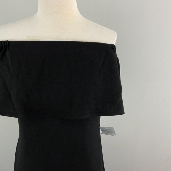 NWT CHARLES HENRY Off The Shoulder Black Dress (XS)‎ - Picture 6 of 13